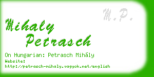 mihaly petrasch business card